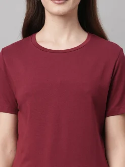 Women Cottonworld Round Neck | Regular Fit^Women's Cotton Elastane Regular Fit Tshirt