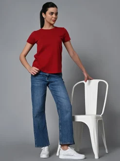 Women Cottonworld Round Neck | Regular Fit^Women's Cotton Regular Fit Tshirt