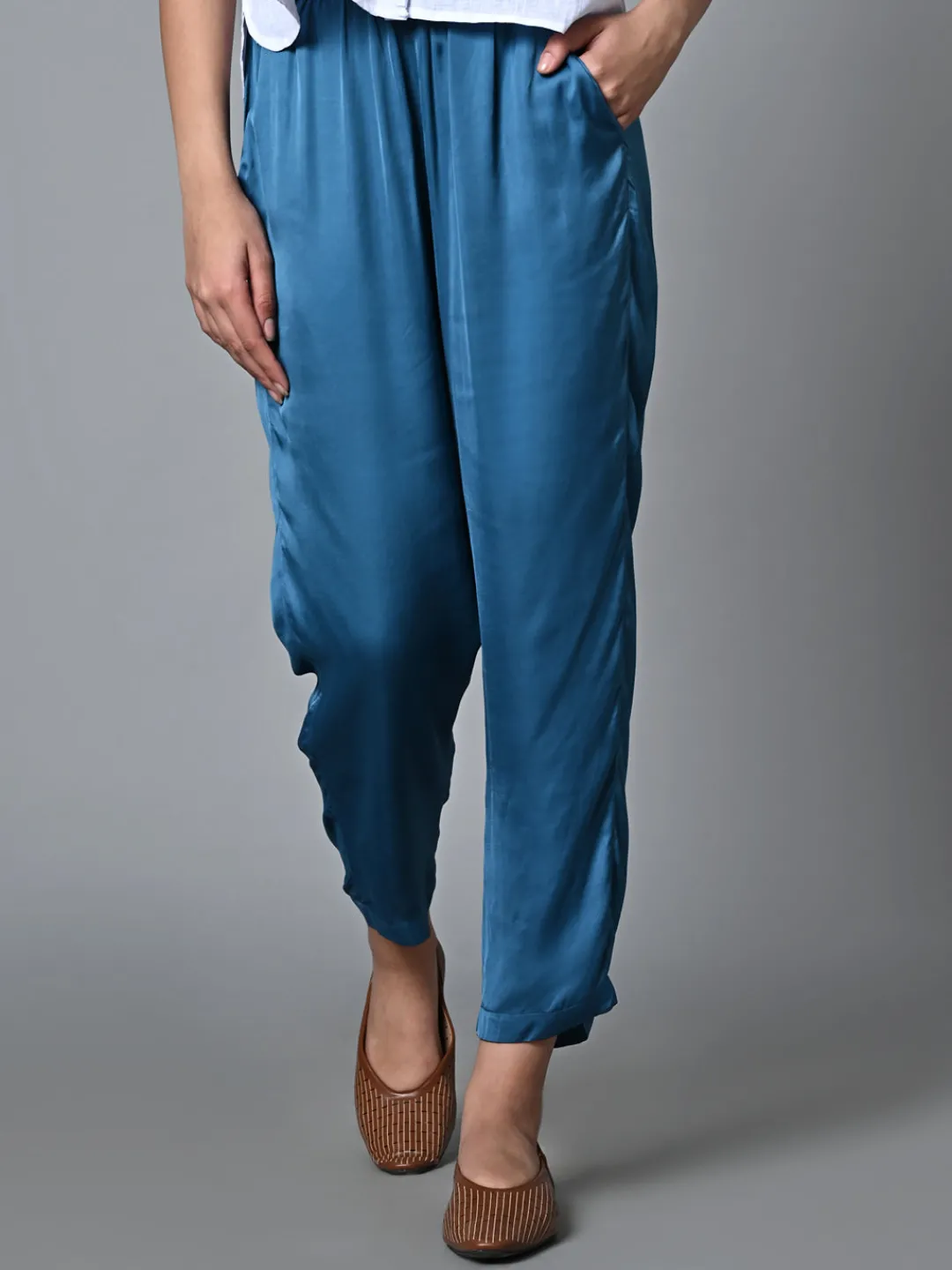 Women Cottonworld Trousers^Women's Regular Fit Modal Pant