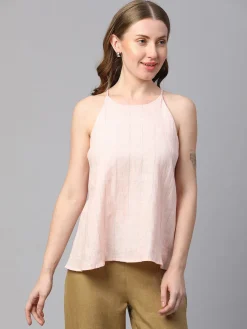 Women Cottonworld Tops & Shirts | Tops & Shirts^Women's 100% Linen Regular Fit Blouse