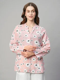 Women Cottonworld Tops & Shirts | Tops & Shirts^Women's Cotton Linen Boxy Fit Blouse