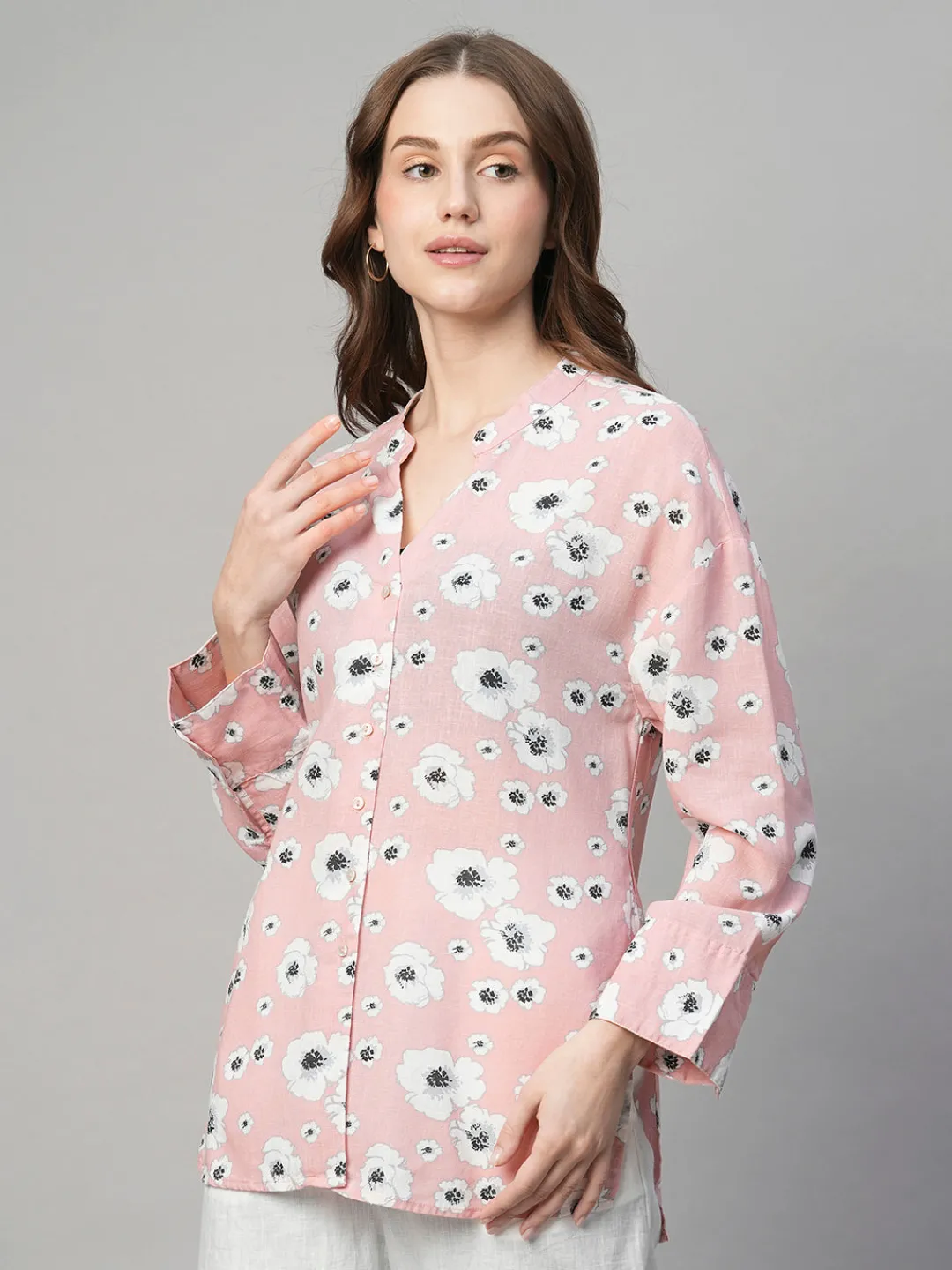 Women Cottonworld Tops & Shirts | Tops & Shirts^Women's Cotton Linen Boxy Fit Blouse