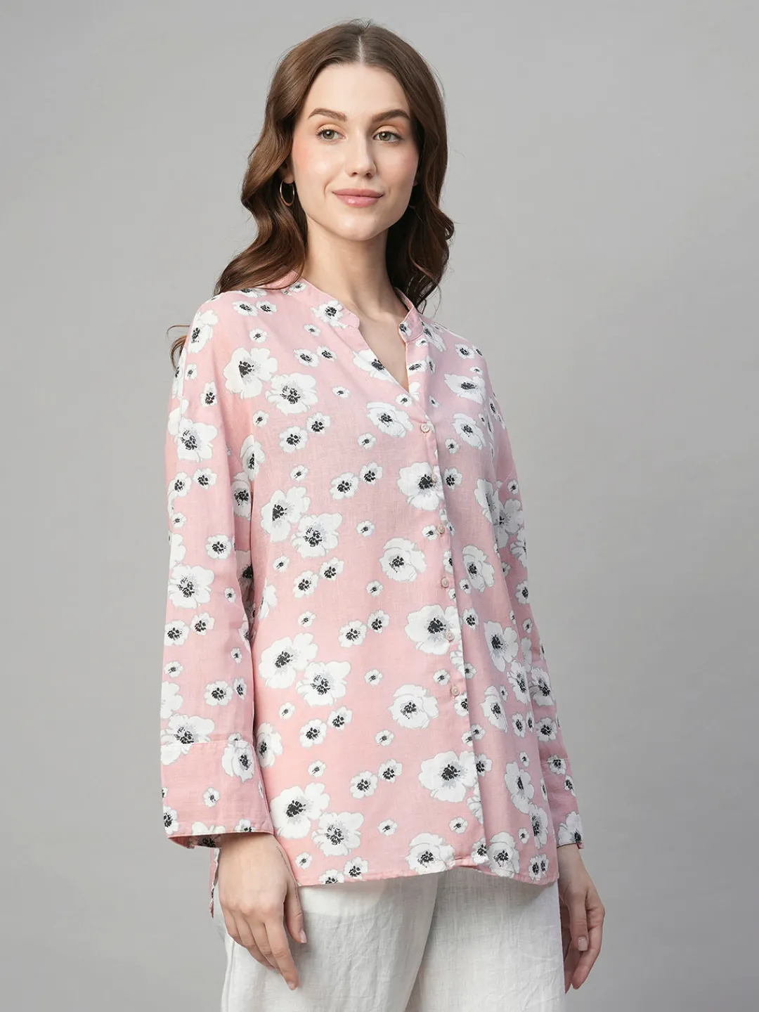 Women Cottonworld Tops & Shirts | Tops & Shirts^Women's Cotton Linen Boxy Fit Blouse