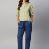 Women Cottonworld Pants | Pants^Women's Linen Cotton Regular Fit Pant