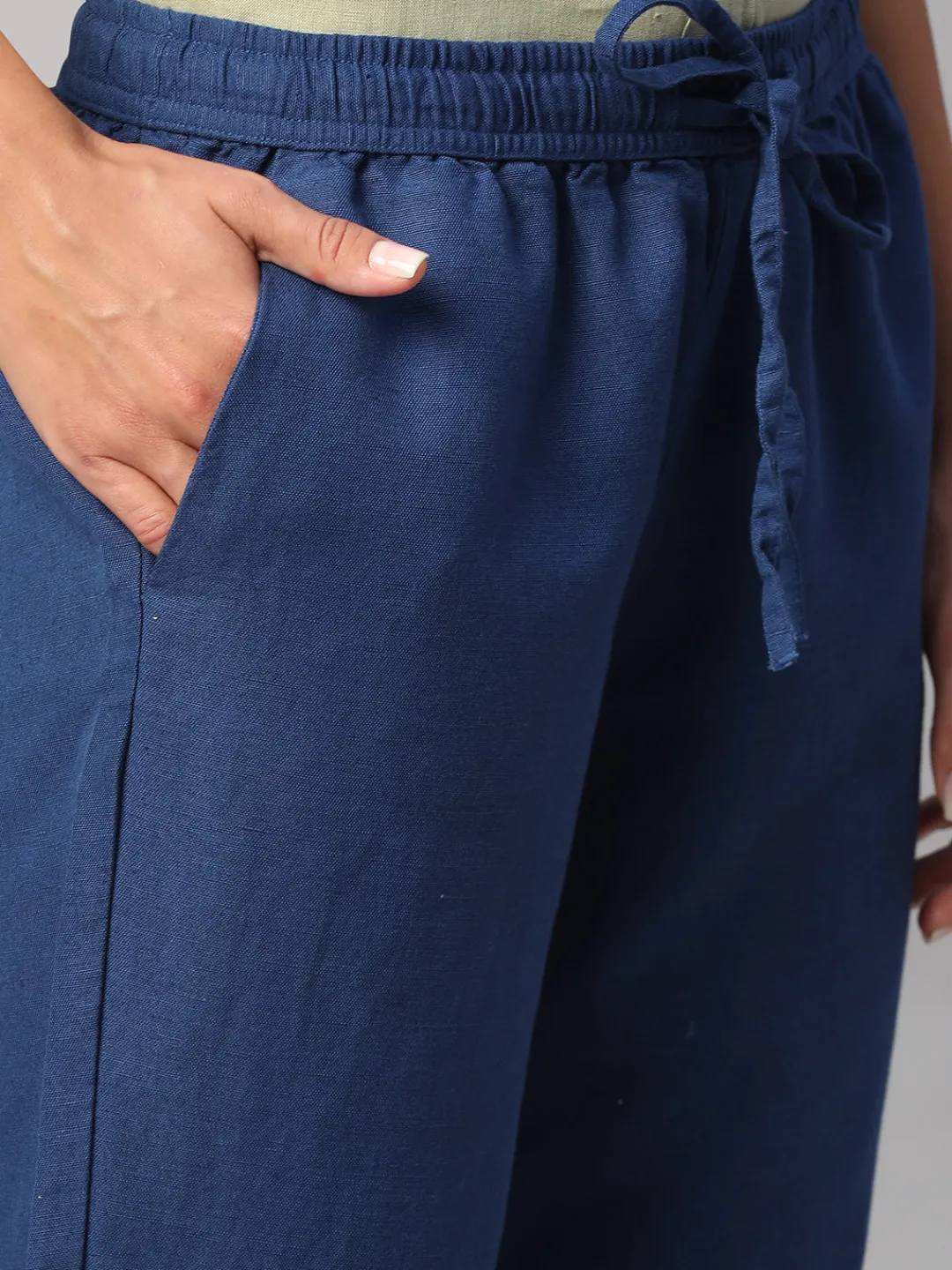 Women Cottonworld Pants | Pants^Women's Linen Cotton Regular Fit Pant