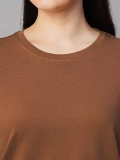 Women Cottonworld Round Neck | Regular Fit^Women's 100% Cotton Regular Fit Tshirt