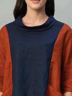Women Cottonworld Tops & Shirts | Tops & Shirts^Women's 100% Linen Regular Fit Blouse