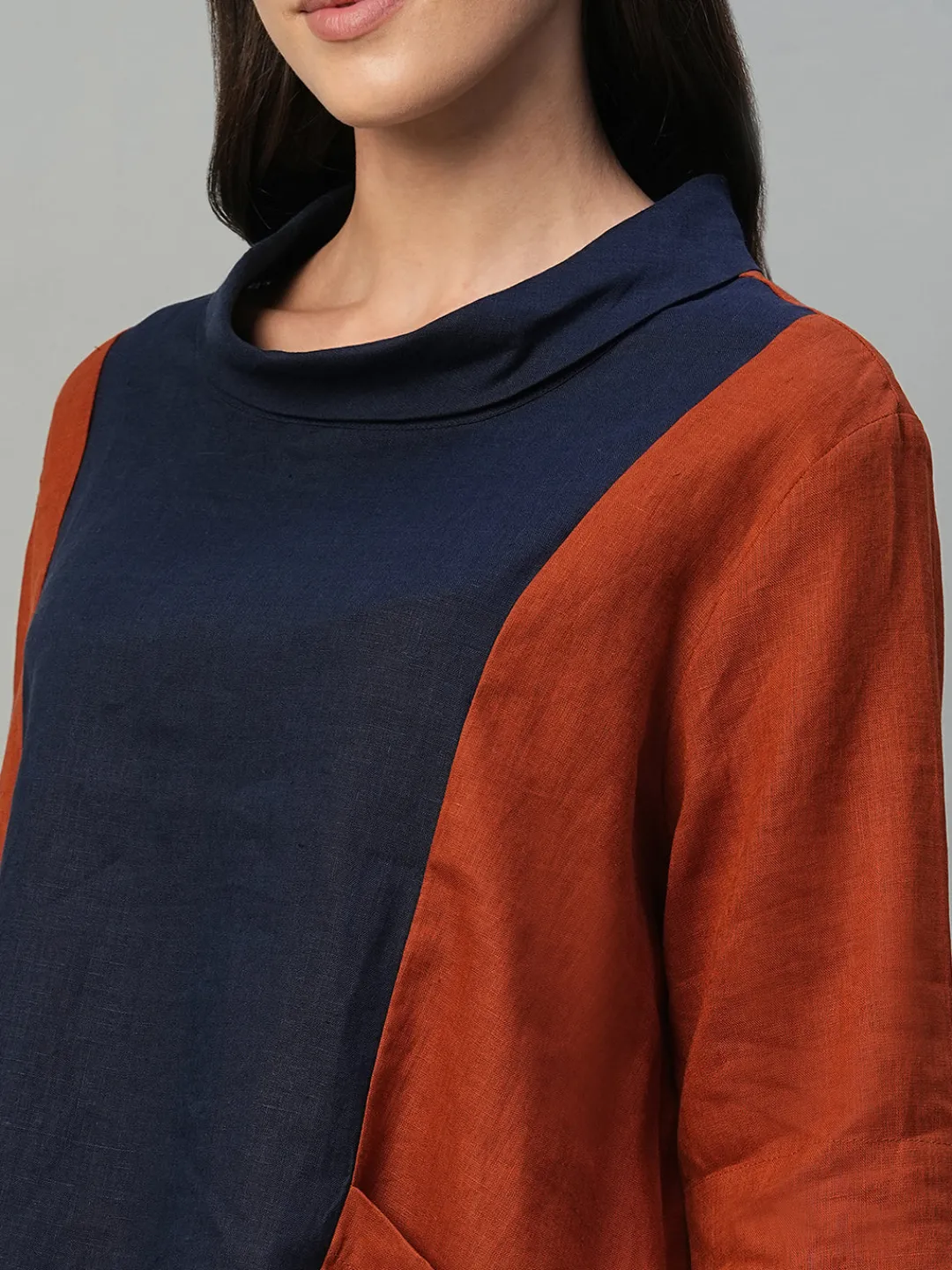 Women Cottonworld Tops & Shirts | Tops & Shirts^Women's 100% Linen Regular Fit Blouse