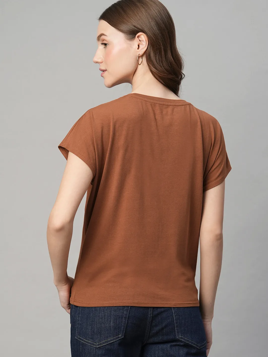 Women Cottonworld Round Neck | Regular Fit^Women's Cotton Bamboo Elastane Regular Fit Tshirt