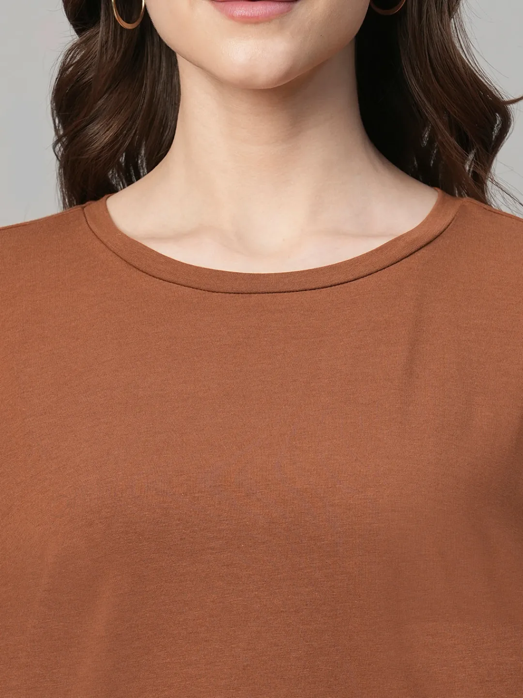 Women Cottonworld Round Neck | Regular Fit^Women's Cotton Bamboo Elastane Regular Fit Tshirt