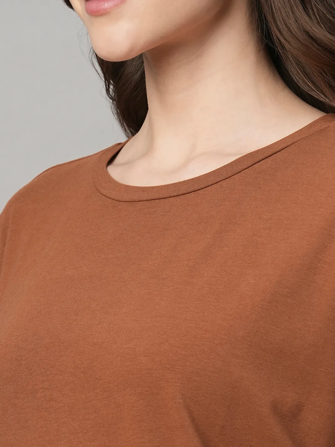 Women Cottonworld Round Neck | Regular Fit^Women's Cotton Bamboo Elastane Regular Fit Tshirt