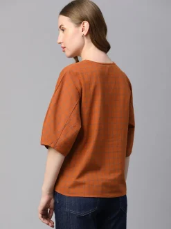 Women Cottonworld Tops & Shirts | Tops & Shirts^Women's Cotton Linen Regular Fit Blouse