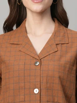 Women Cottonworld Dresses | Dresses^Women's Cotton Linen Regular Fit Dress