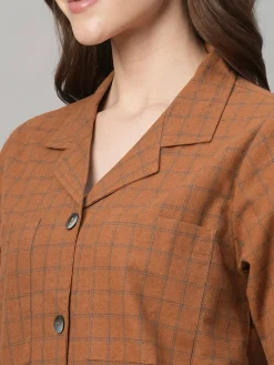 Women Cottonworld Dresses | Dresses^Women's Cotton Linen Regular Fit Dress