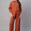 Women Cottonworld Womens Co-Ord Sets^Women's Cotton Viscose Boxy Fit Blouse