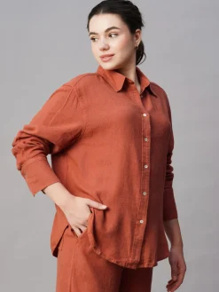 Women Cottonworld Womens Co-Ord Sets^Women's Cotton Viscose Boxy Fit Blouse