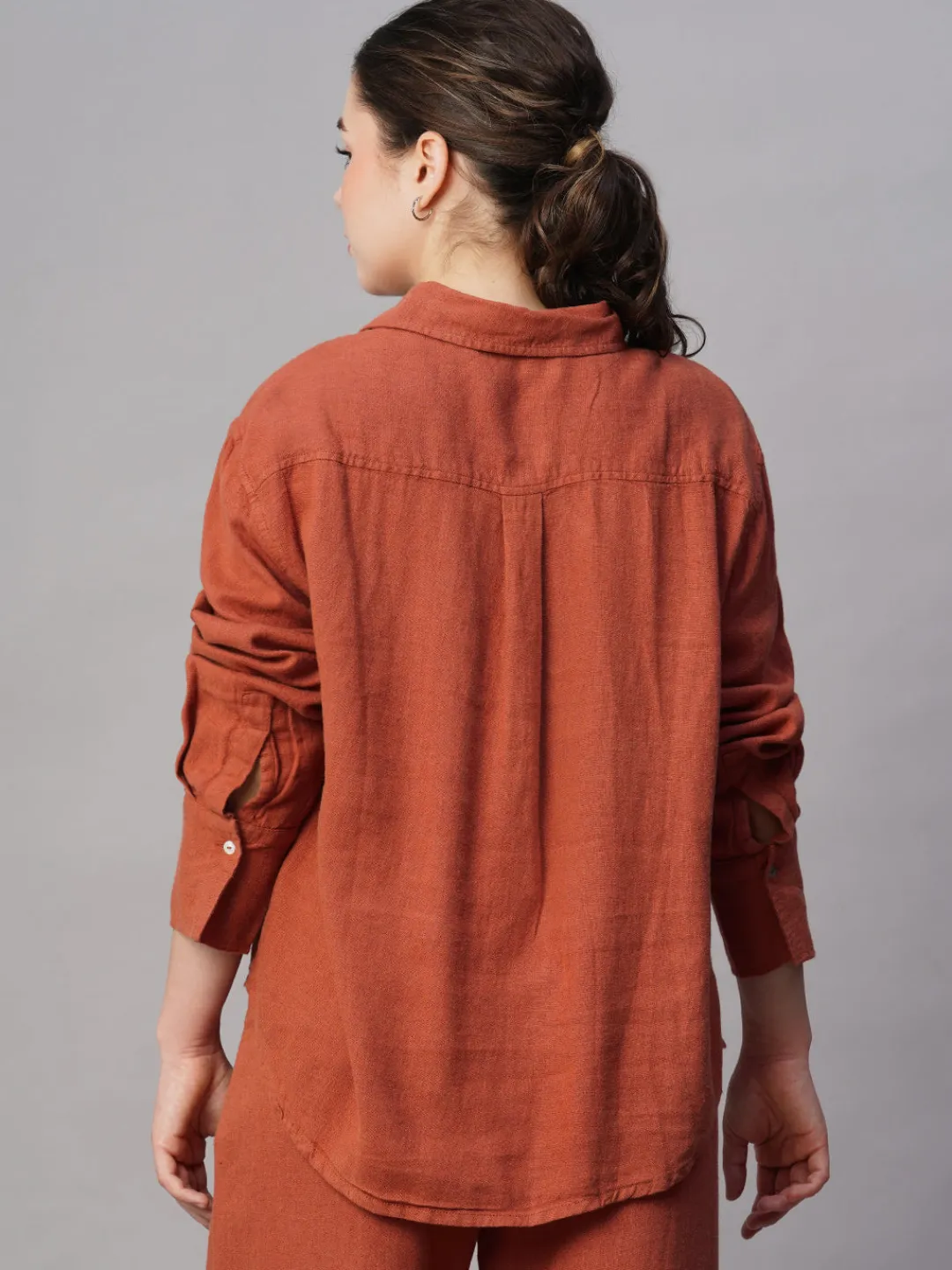 Women Cottonworld Womens Co-Ord Sets^Women's Cotton Viscose Boxy Fit Blouse