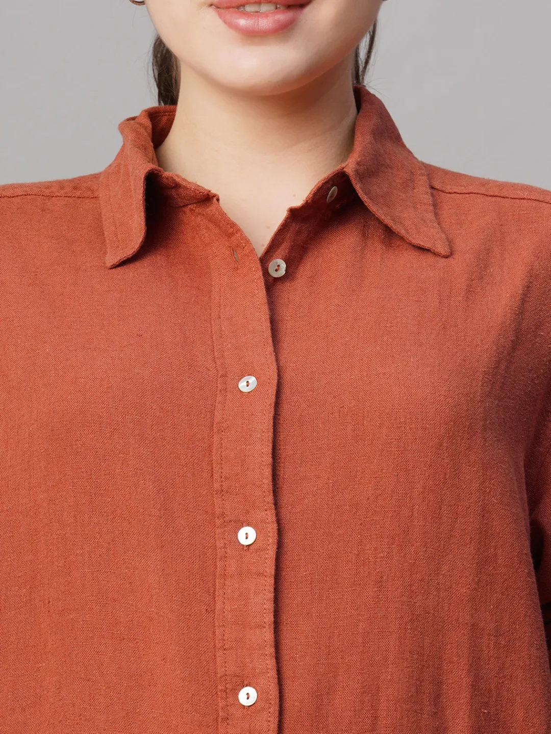 Women Cottonworld Womens Co-Ord Sets^Women's Cotton Viscose Boxy Fit Blouse