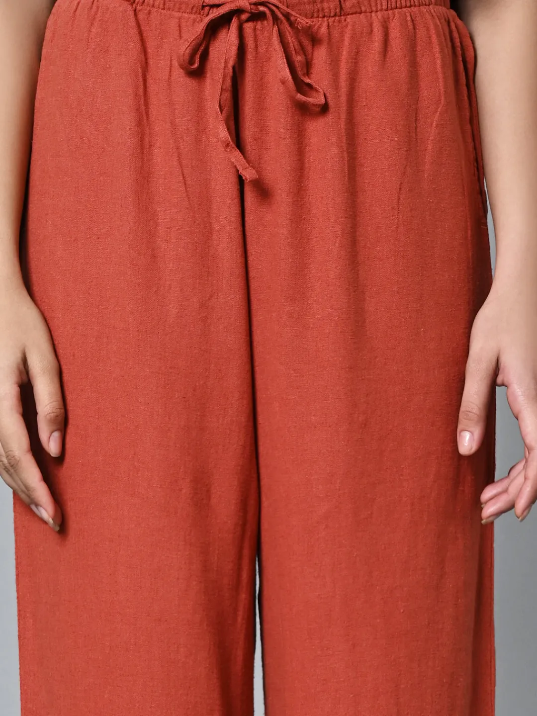 Women Cottonworld Trousers | Womens Co-Ord Sets^Women's Linen Viscose Regular Fit Pant