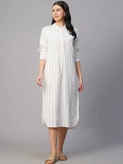 Women Cottonworld Dresses | Dresses^Women's al Cotton Linen Boxy Fit Dress