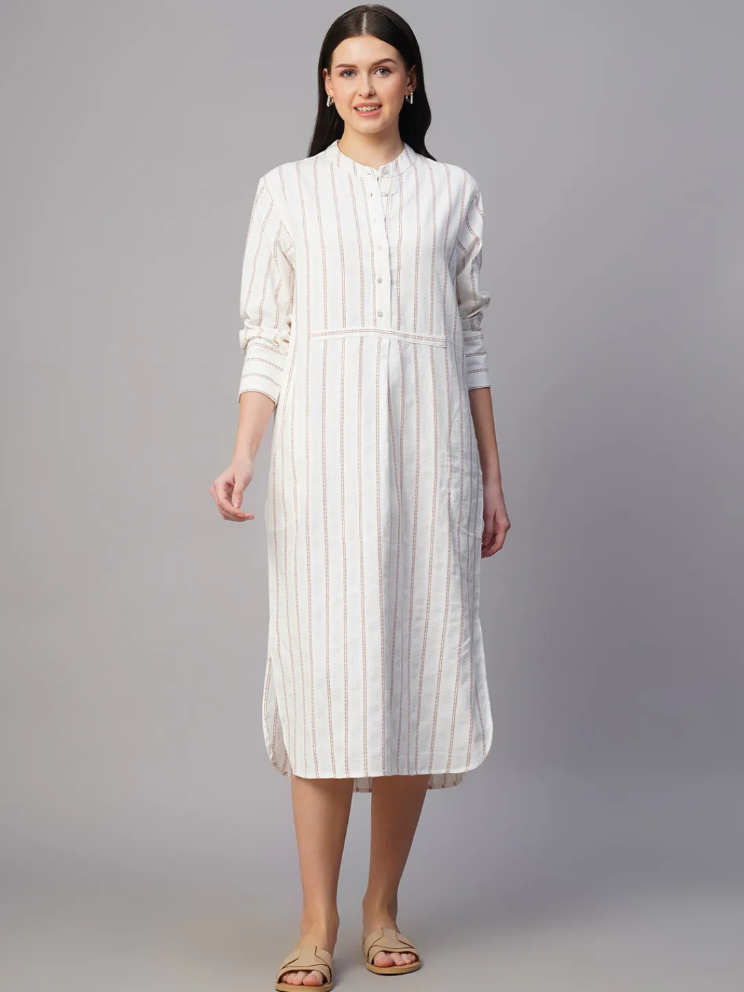 Women Cottonworld Dresses | Dresses^Women's al Cotton Linen Boxy Fit Dress