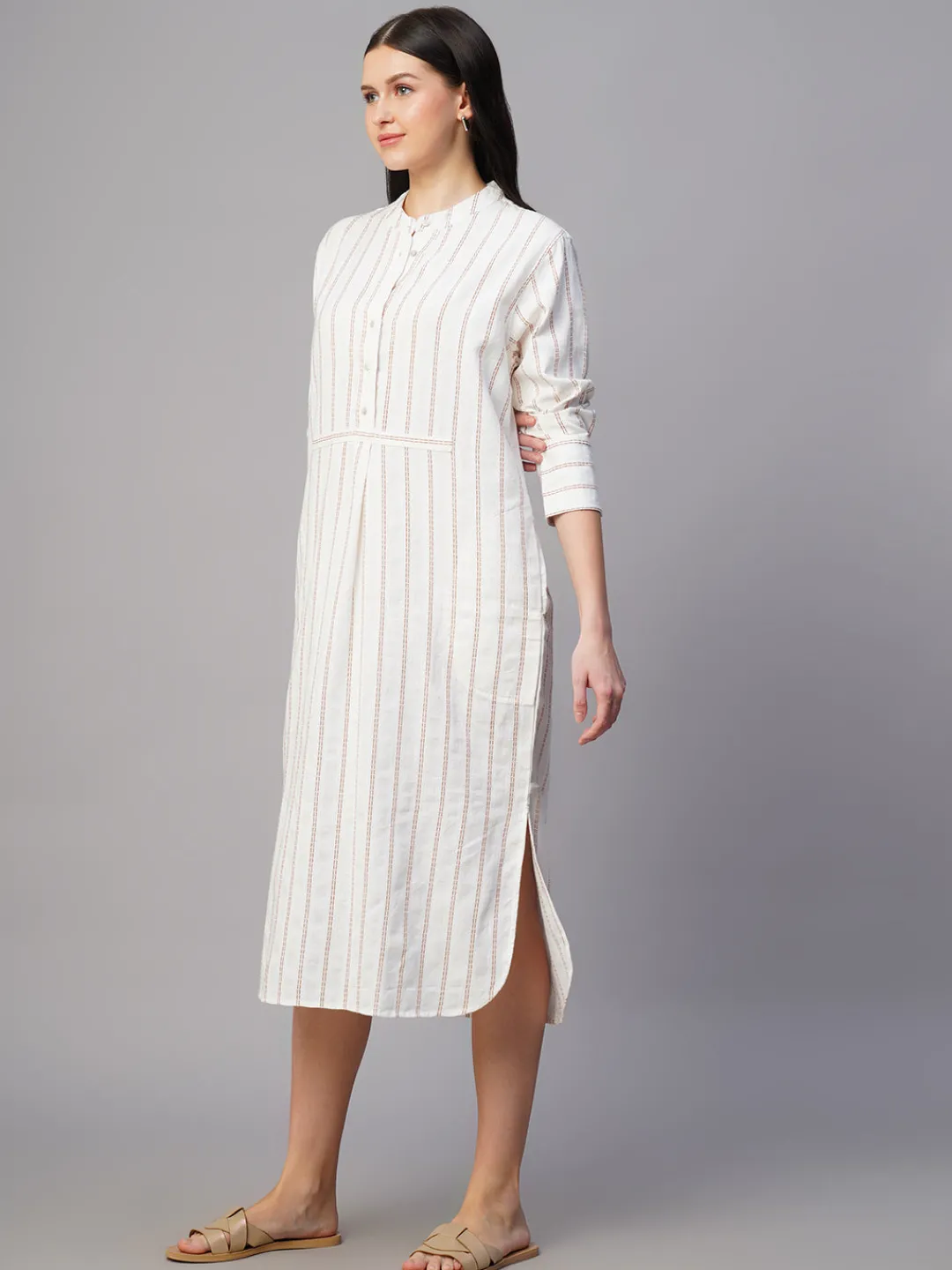 Women Cottonworld Dresses | Dresses^Women's al Cotton Linen Boxy Fit Dress