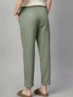Women Cottonworld Pants | Pants^Women's Linen Viscose Regular Fit Pant