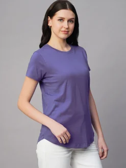 Women Cottonworld Round Neck | Regular Fit^Women's 100% Cotton Regular Fit Tshirt