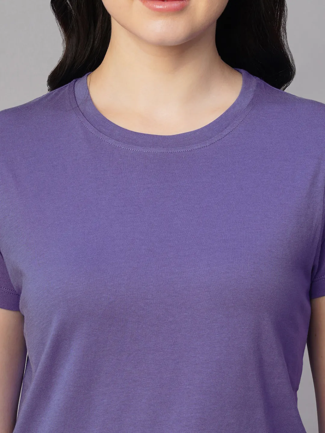 Women Cottonworld Round Neck | Regular Fit^Women's 100% Cotton Regular Fit Tshirt