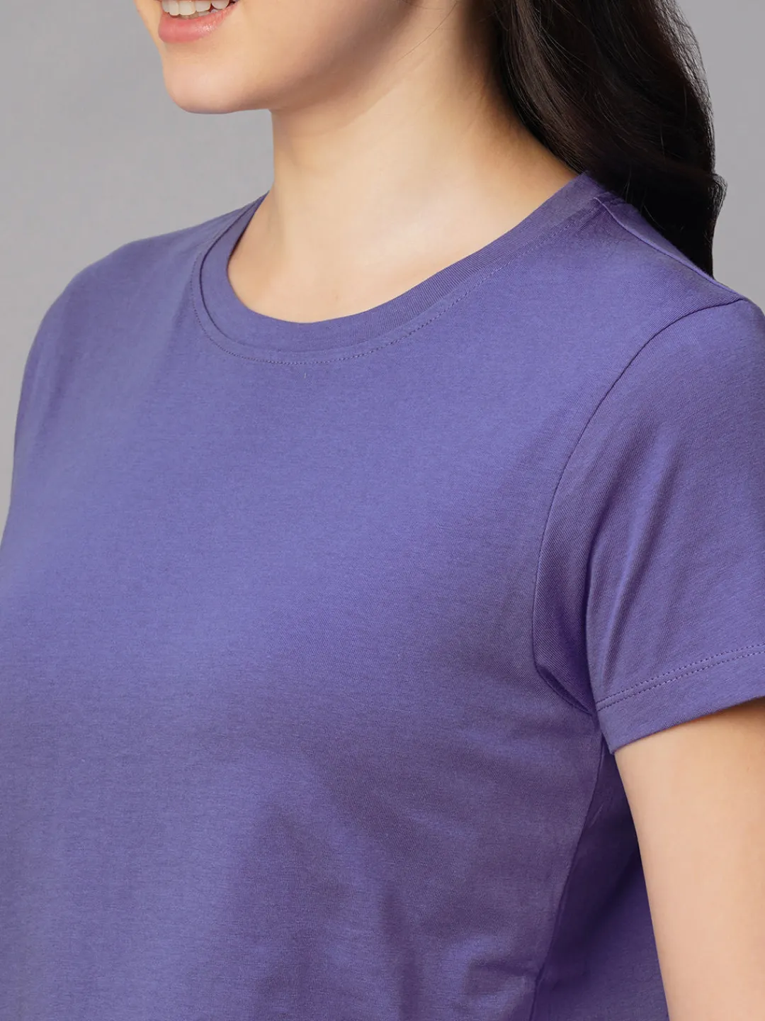 Women Cottonworld Round Neck | Regular Fit^Women's 100% Cotton Regular Fit Tshirt