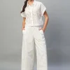 Women Cottonworld Womens Co-Ord Sets^Women's 100% Cotton Boxy Fit Blouse