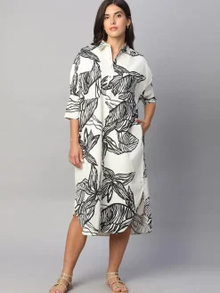 Women Cottonworld Dresses^Women's 100% Cotton Boxy Fit Dress