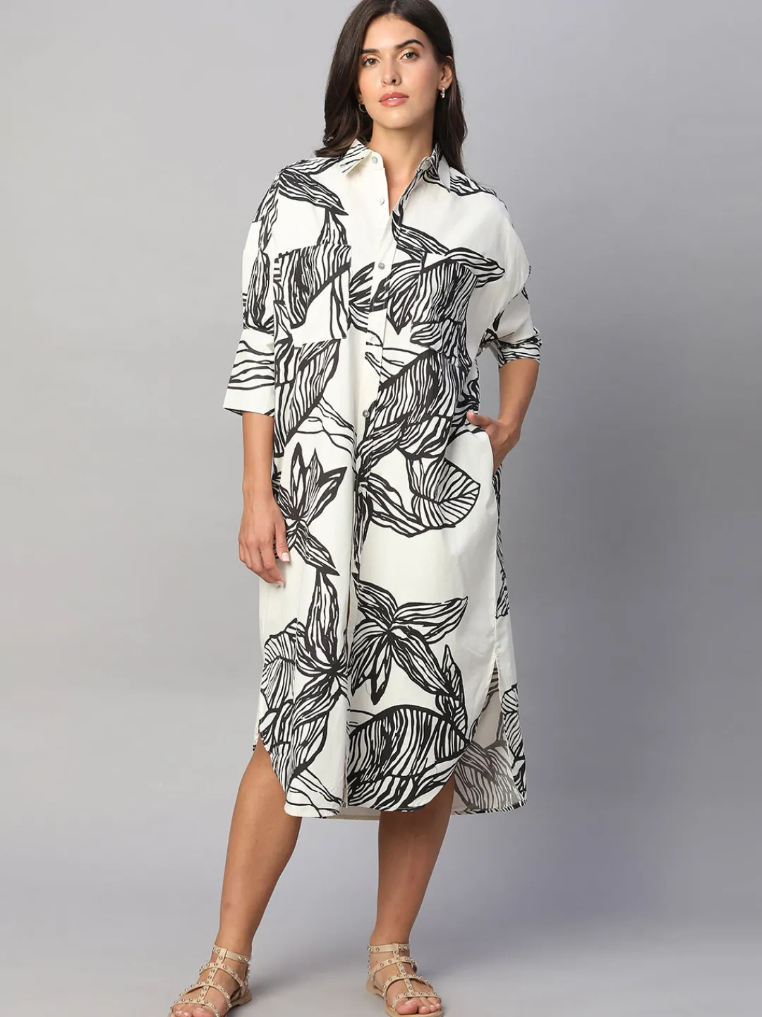 Women Cottonworld Dresses^Women's 100% Cotton Boxy Fit Dress