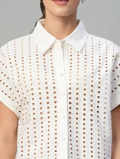 Women Cottonworld Womens Co-Ord Sets^Women's 100% Cotton Boxy Fit Blouse