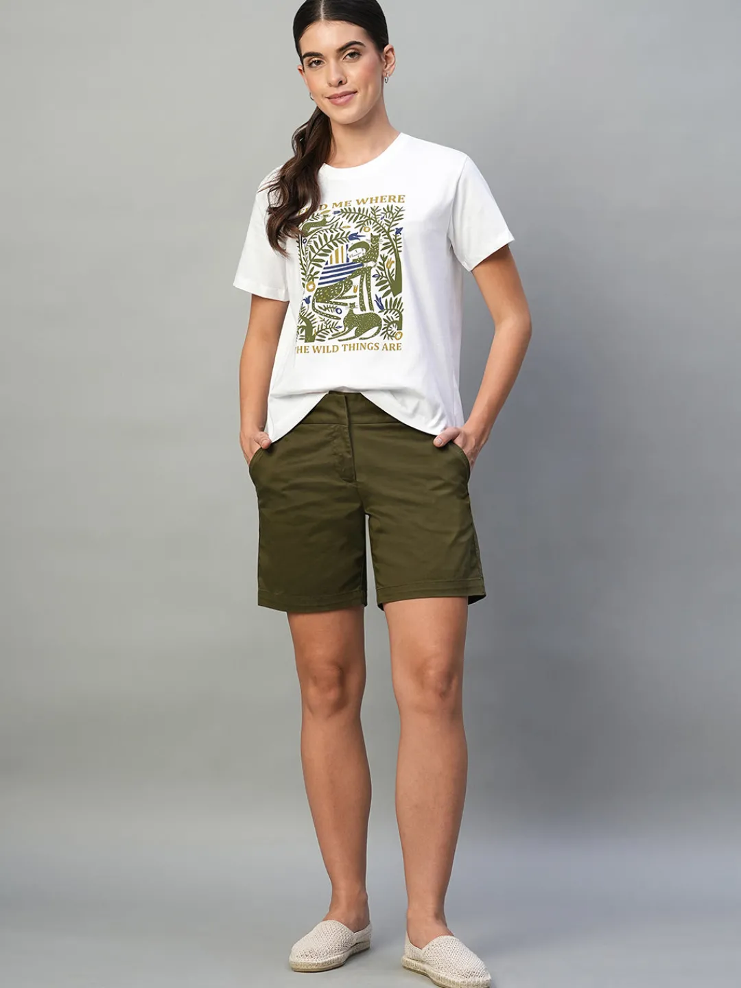 Women Cottonworld Round Neck | Regular Fit^Women's 100% Cotton Regular Fit Tshirt