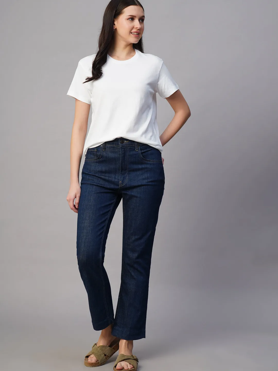 Women Cottonworld Round Neck | Regular Fit^Women's 100% Cotton Regular Fit Tshirt