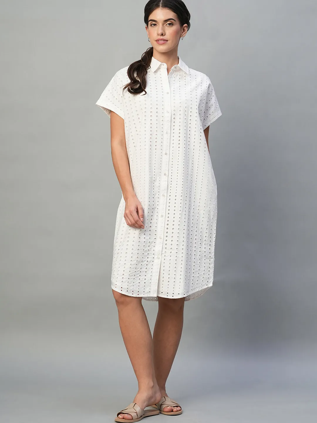 Women Cottonworld Dresses^Women's 100% Cotton Regular Fit Dress