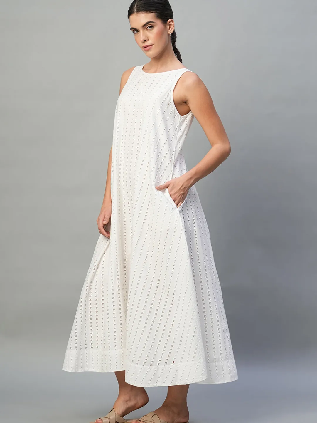Women Cottonworld Dresses^Women's 100% Cotton Regular Fit Dress