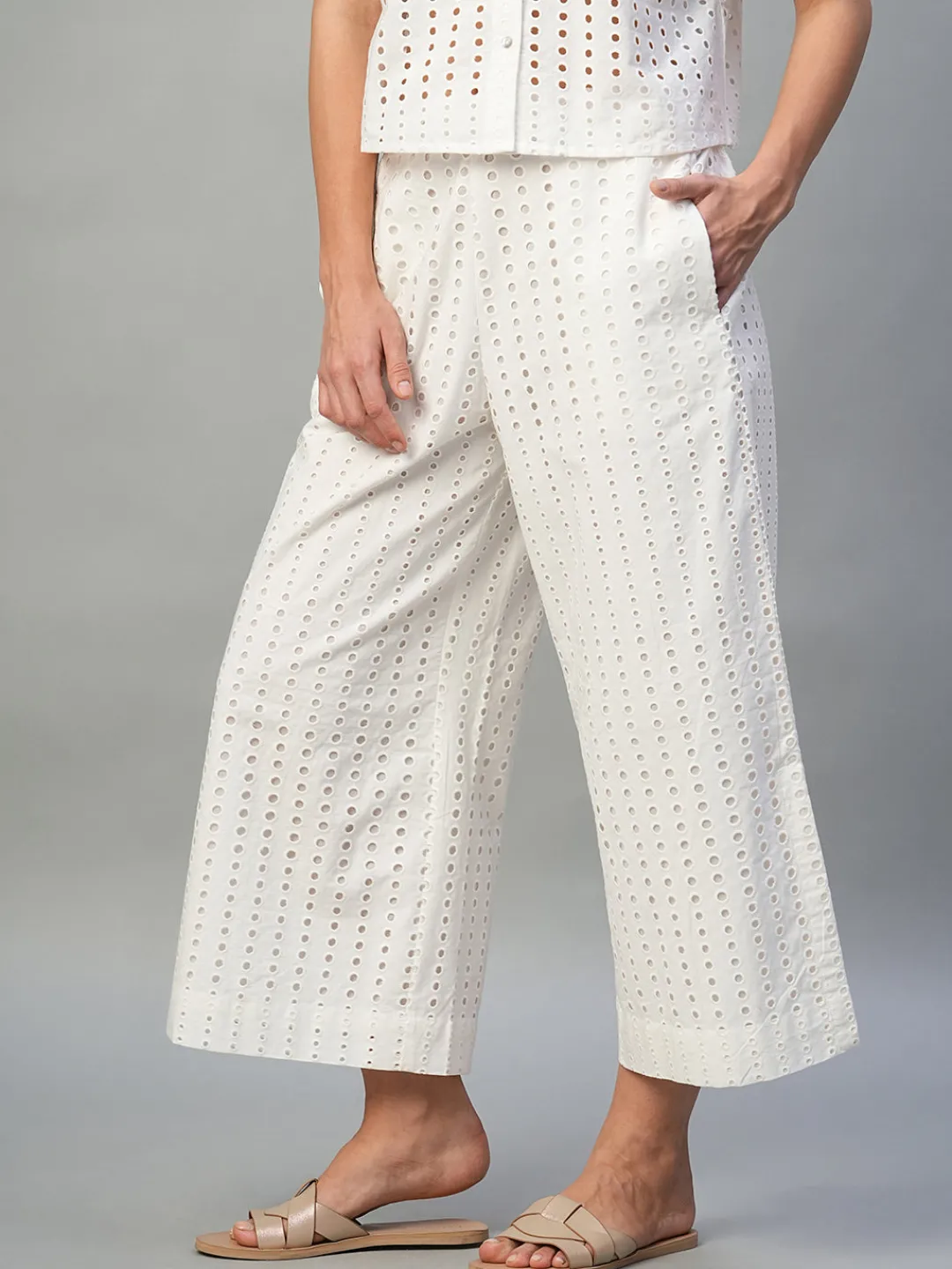 Women Cottonworld Womens Co-Ord Sets | Culottes^Women's 100% Cotton Regular Fit Culotte