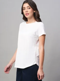 Women Cottonworld Round Neck | Regular Fit^Women's 100% Cotton Regular Fit Tshirt