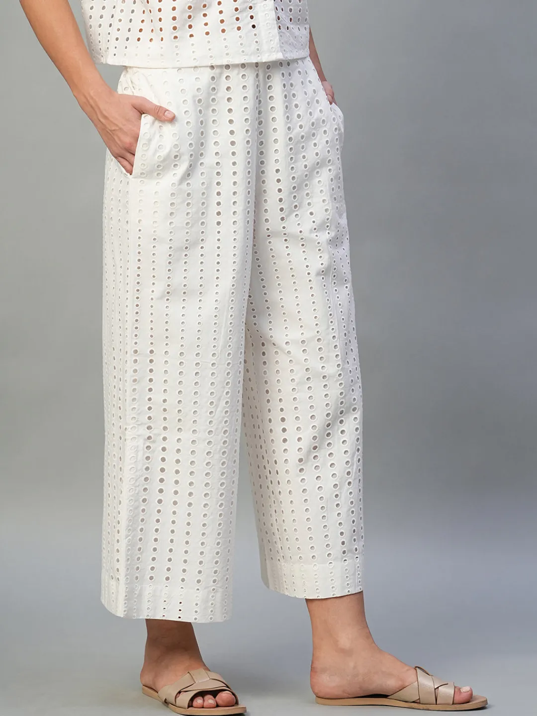 Women Cottonworld Womens Co-Ord Sets | Culottes^Women's 100% Cotton Regular Fit Culotte