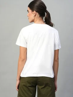 Women Cottonworld Round Neck | Regular Fit^Women's 100% Cotton Regular Fit Tshirt