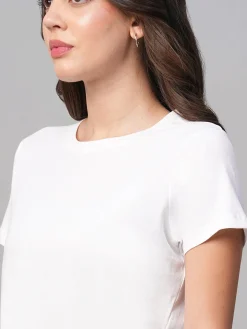 Women Cottonworld Round Neck | Regular Fit^Women's 100% Cotton Regular Fit Tshirt