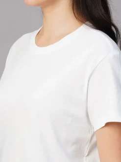 Women Cottonworld Round Neck | Regular Fit^Women's 100% Cotton Regular Fit Tshirt