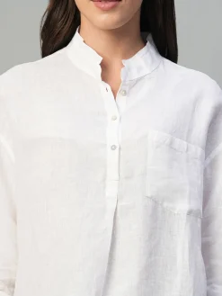 Women Cottonworld Tops & Shirts | Tops & Shirts^Women's 100% Linen Regular Fit Blouse