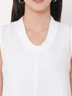 Women Cottonworld Tops & Shirts | Tops & Shirts^Women's 100% Linen Regular Fit Blouse