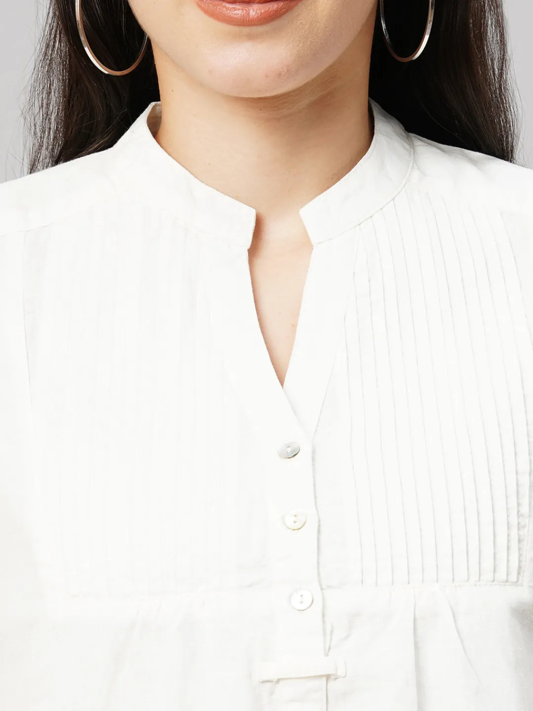 Women Cottonworld Tops & Shirts | Tops & Shirts^Women's 100% Linen Regular Fit Blouse