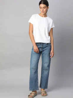 Women Cottonworld Women | Regular Fit^Women's Cotton Bamboo Elastane Regular Fit Tshirt