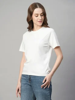 Women Cottonworld Round Neck | Regular Fit^Women's Cotton Bamboo Regular Fit Tshirt
