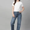 Women Cottonworld Round Neck | Regular Fit^Women's Cotton Elastane Regular Fit Tshirt